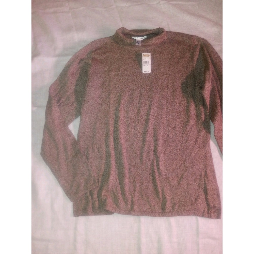 Talbots 1/2 Turtleneck Brown Made In Italy XS -SM Long Sleeve Sweater NWT